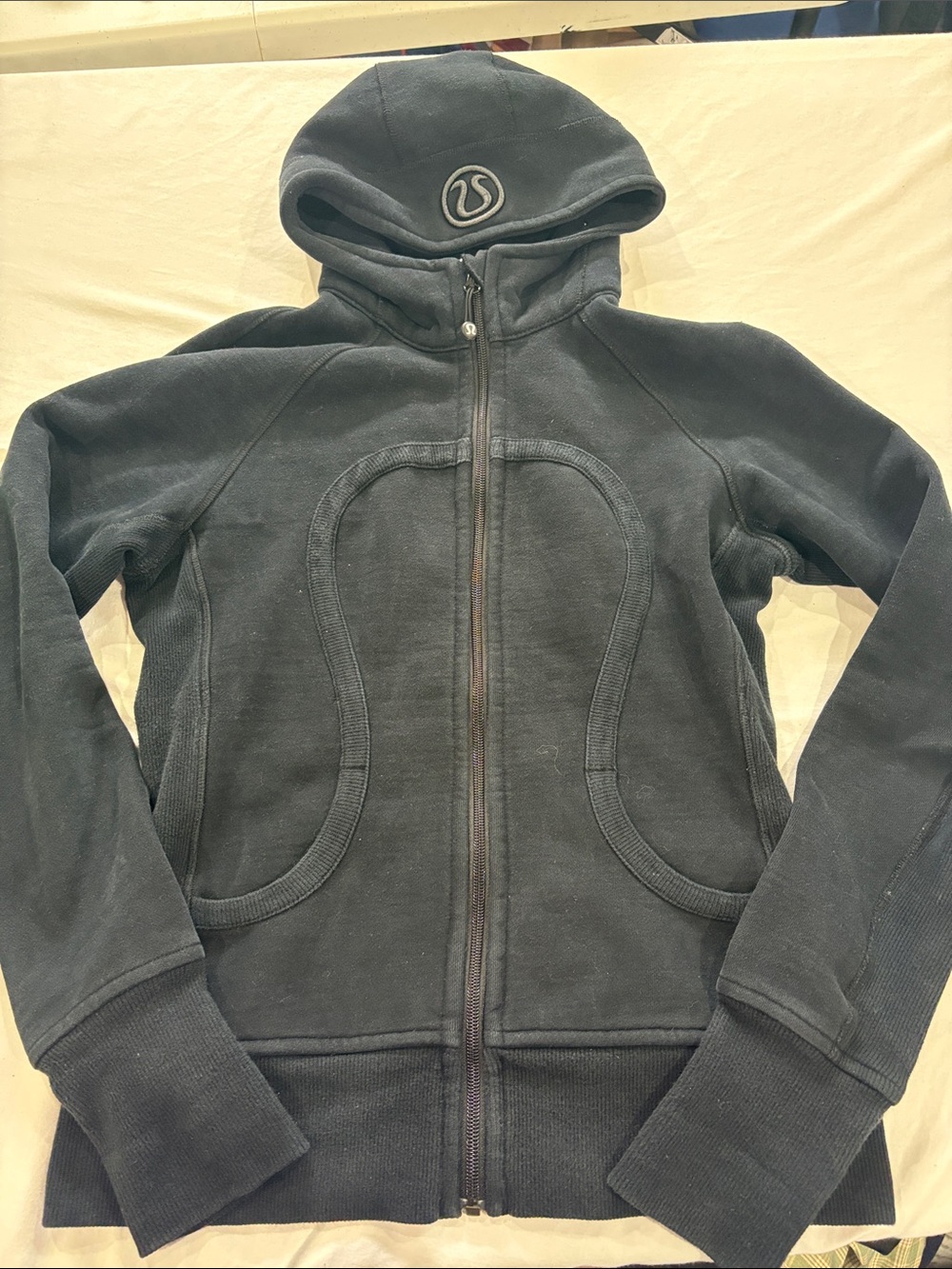 lululemon athletica Black Zip-Up Hooded Scuba